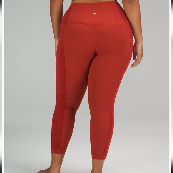 NWT LULULEMON Align High-Rise Pant 25" Ruched Special Edition Cayenne Rust 12 - Picture 3 of 5